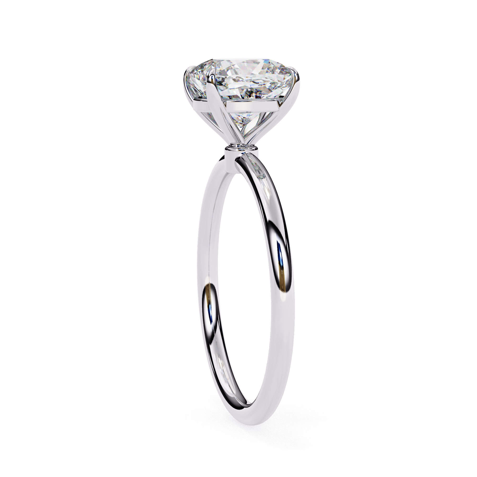 Solitairekart 2.65ct Cushion Cut Natural Diamond Ring - H Color, VS1 Clarity